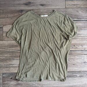 Free People Tee Green Moss Size S